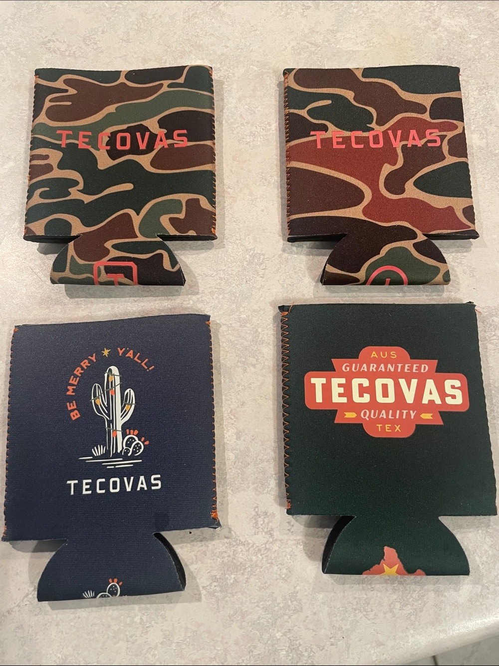 Tecovas Camo & Navy Koozies - Set of 4